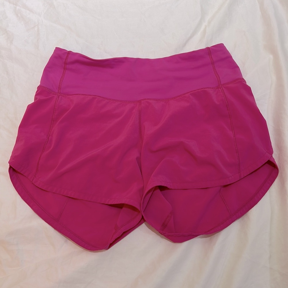 Lululemon pink speedup shorts